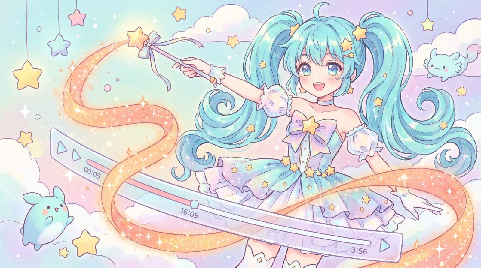 抖阴 动漫封面：VTuber 动漫剪辑｜抖阴教你做治愈系短动漫